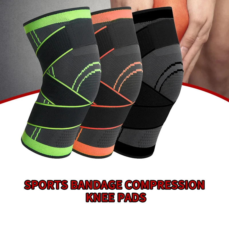 

1PC Knee Pads Support Protector Kneepad Kneecap Pressurized Elastic Brace Belt for Running Basketball Volleyball Sports Fitness