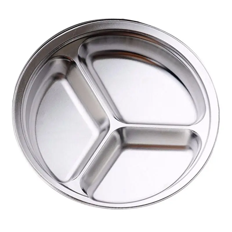 

Круглая тарелка из нержавеющей стали, 3 секции, диаметр тарелки для закусок