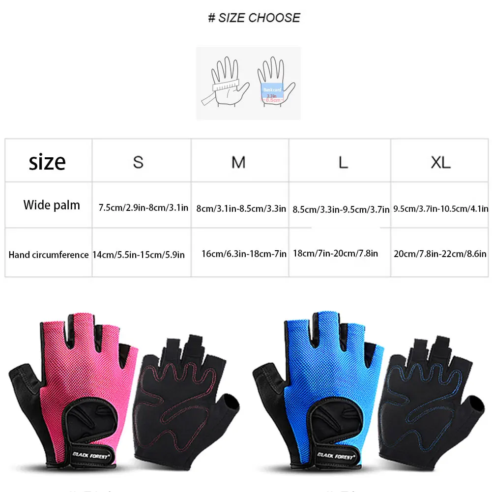 

Cycling Gloves Half Finger Sport Gloves Men Women Summer Bicycle Fitness Gloves Non Slip MTB Bike Gloves Breaking Wind Cycling