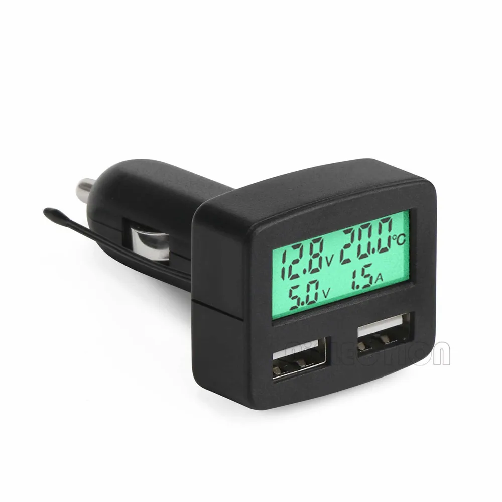 Многофункциональное автомобильное зарядное устройство 3A 5 в постоянного тока 2 USB