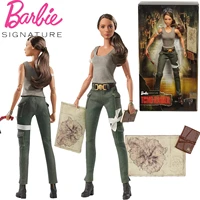 tomb raider barbie doll limited collection classic toy gift with map accessories lara croft model doll girl gifts
