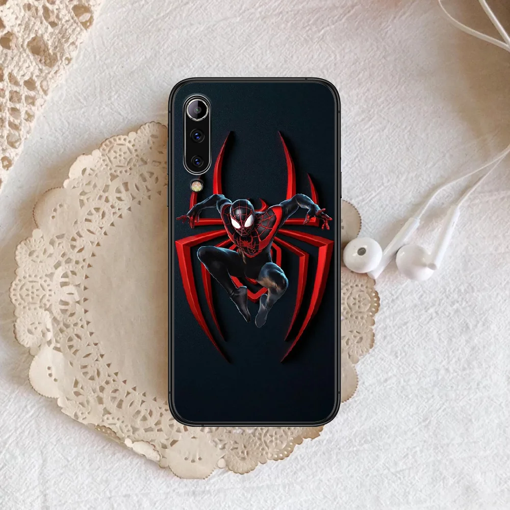 

Spider Superhero Man Phone case For Xiaomi Mi note 10 A3 9 MAX 3 A2 8 9 Lite Pro ultra black Funda Luxury Back 3D Coque Silicone