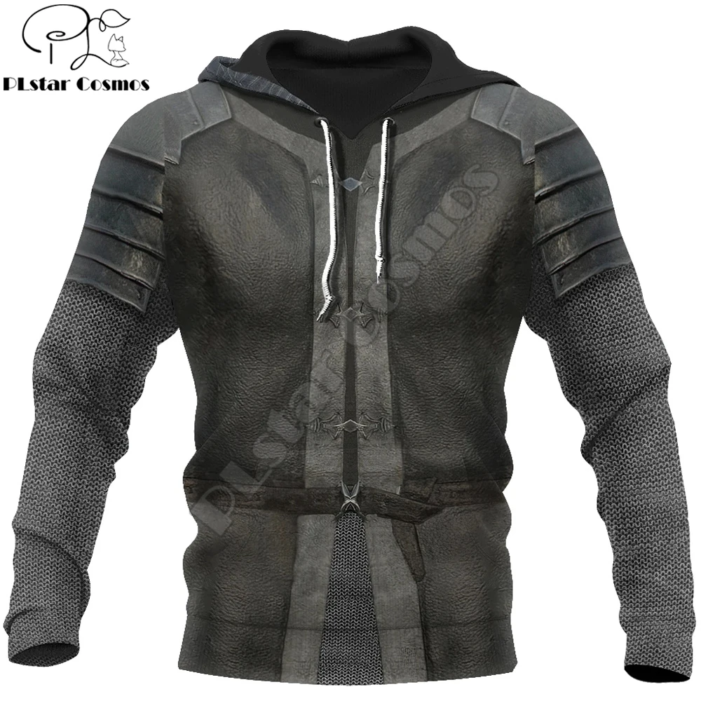 

3D Printed Knight Medieval Armor Men Hoodie Knights Templar Harajuku Fashion Jacket pullover Unisex Cosplay hoodies QS-008