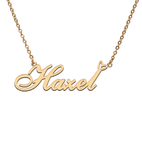 god with love heart personalized character necklace with name hazel for best friend jewelry gift