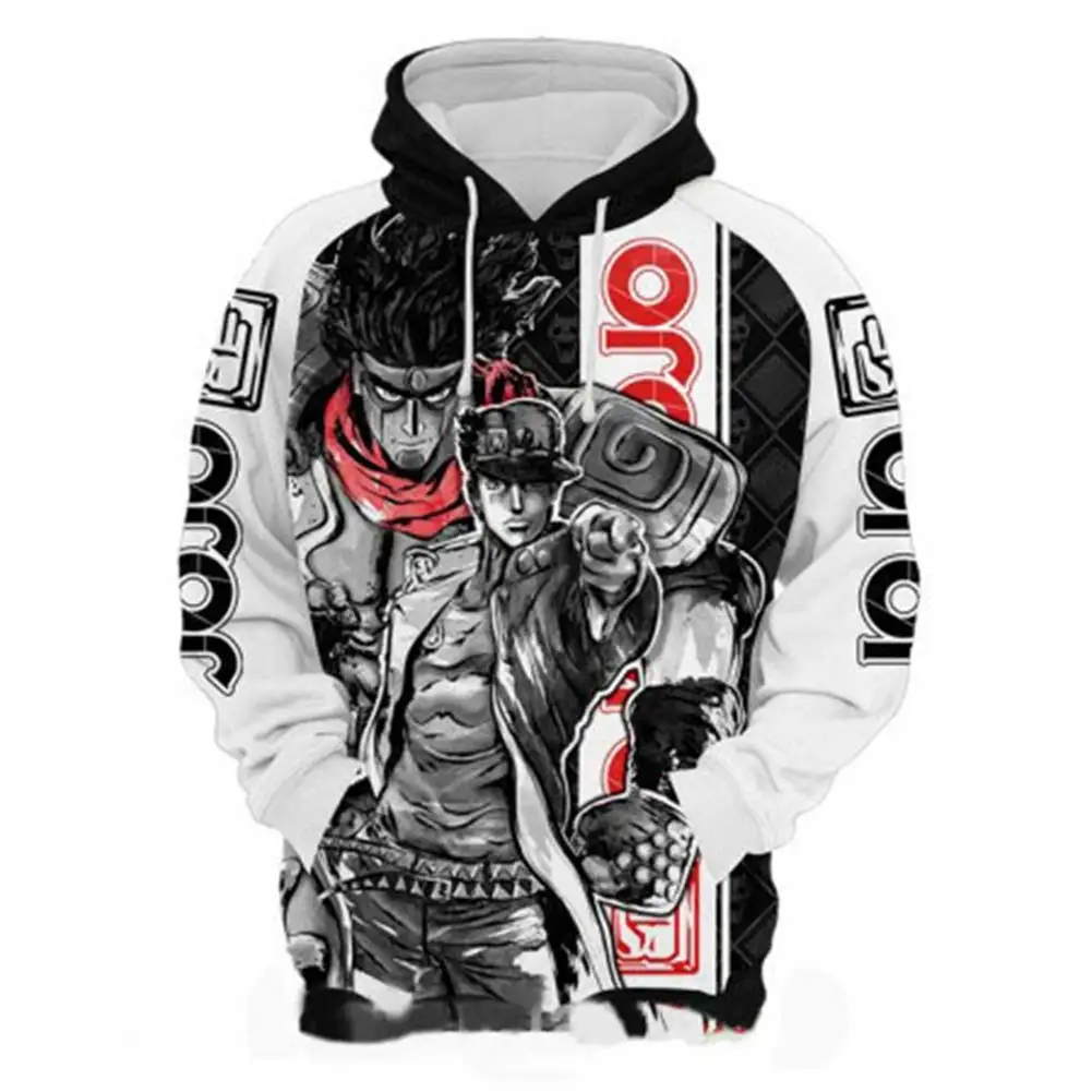 

Толстовка для косплея, толстовка с капюшоном для взрослых, пуловер, Джоджо Необычные приключения, Kujo Jotaro размера плюс, одежда