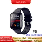 2020 P6 Смарт-часы с Bluetooth вызовом 1,54 дюйма пользовательский циферблат Полный сенсорный экран для мужчин и женщин Смарт-часы с пульсометром PK P8