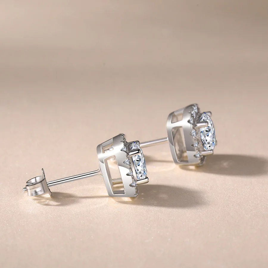 

Hot Trendy 925 Sterling Silver Cute Earrings Fashion Jewelry Earrings Square Stud Earrings For Women Brincos Statement Earrings