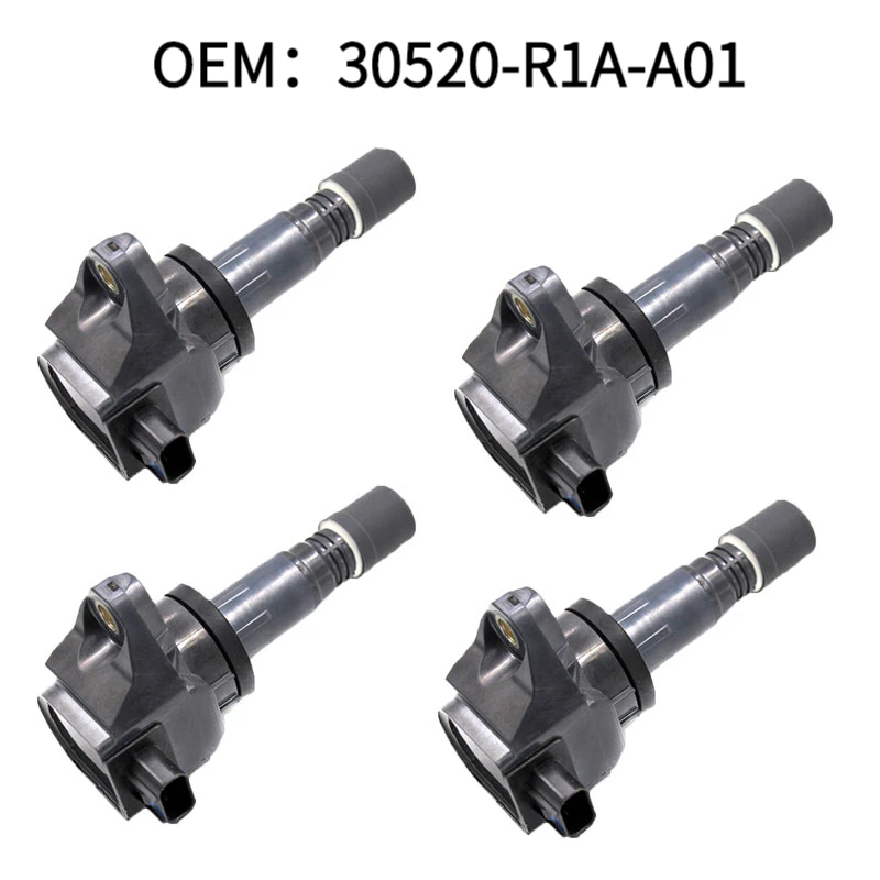 

4PCS Ignition Coil 30520-R1A-A01 099700-181 For Honda Civic HR-V 1.8 ILX 2.0 2012-2015 30520R1AA01 099700181
