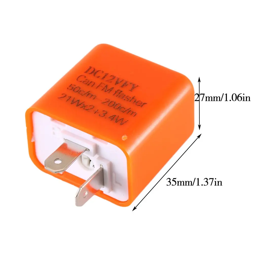 

12V 2 Pin Motorcycle Blinker Adjustable LED Flasher Relay Turn Signal Indicator Hyper Flashing