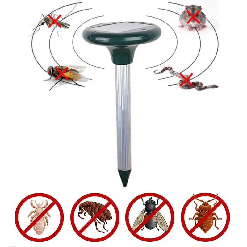 Отпугиватель вредителей на солнечных батареях ультразвуковой эффективный для
