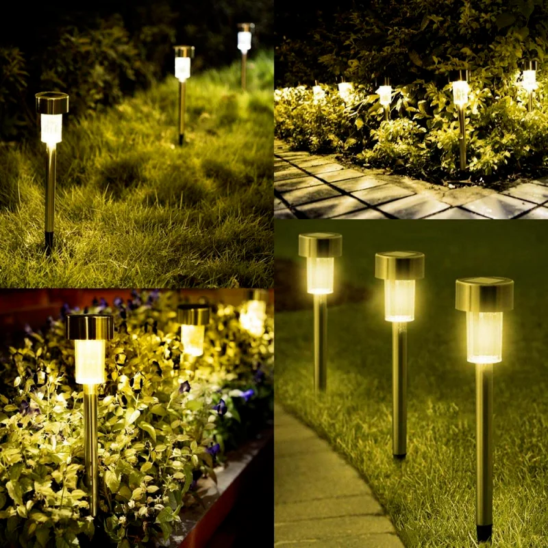 

Набор из 12 светодиодных садовых фонарей на солнечной батарее, уличные водонепроницаемые Ландшафтные светильники для дорожек, патио, двора, ...