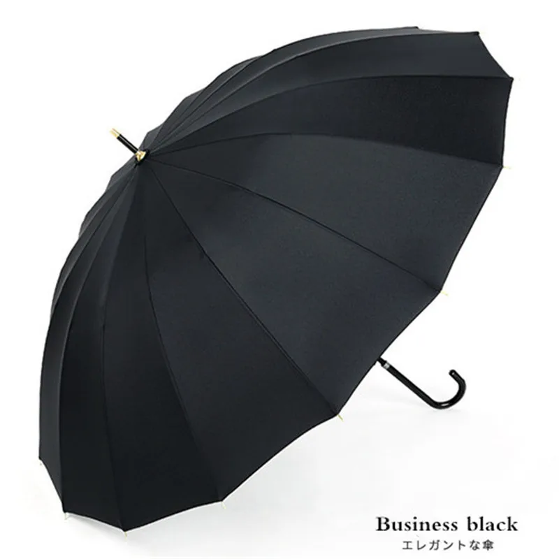 Автоматический двухслойный 16 зонтик с длинной ручкой 5 цветов на выбор зонт для