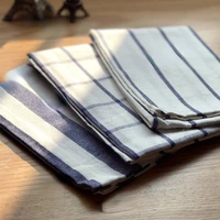 table placemat cotton tea towel napkin japan blue stripe simple tablecloth food photo ground fabric decoration