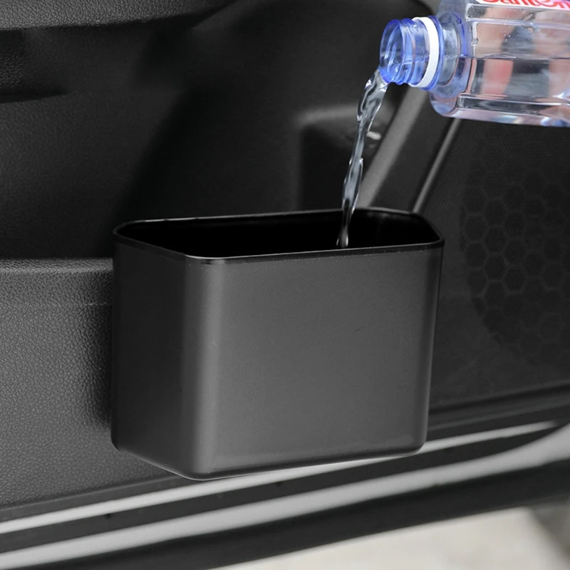 

Hanging Car Trash Can Vehicle Garbage Dust Case Storage Box Square Pressing Type Trash Can Litter Garbage Bag Auto Interior