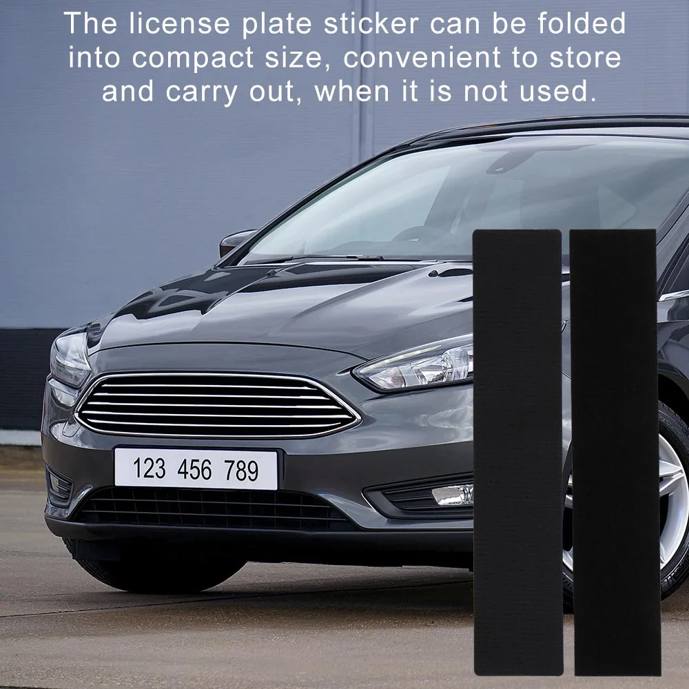 

1 Set License Plate Sticker License Plate Holder Set Frameless License Plate Self-Adhesive Adhesive Fastener Universal