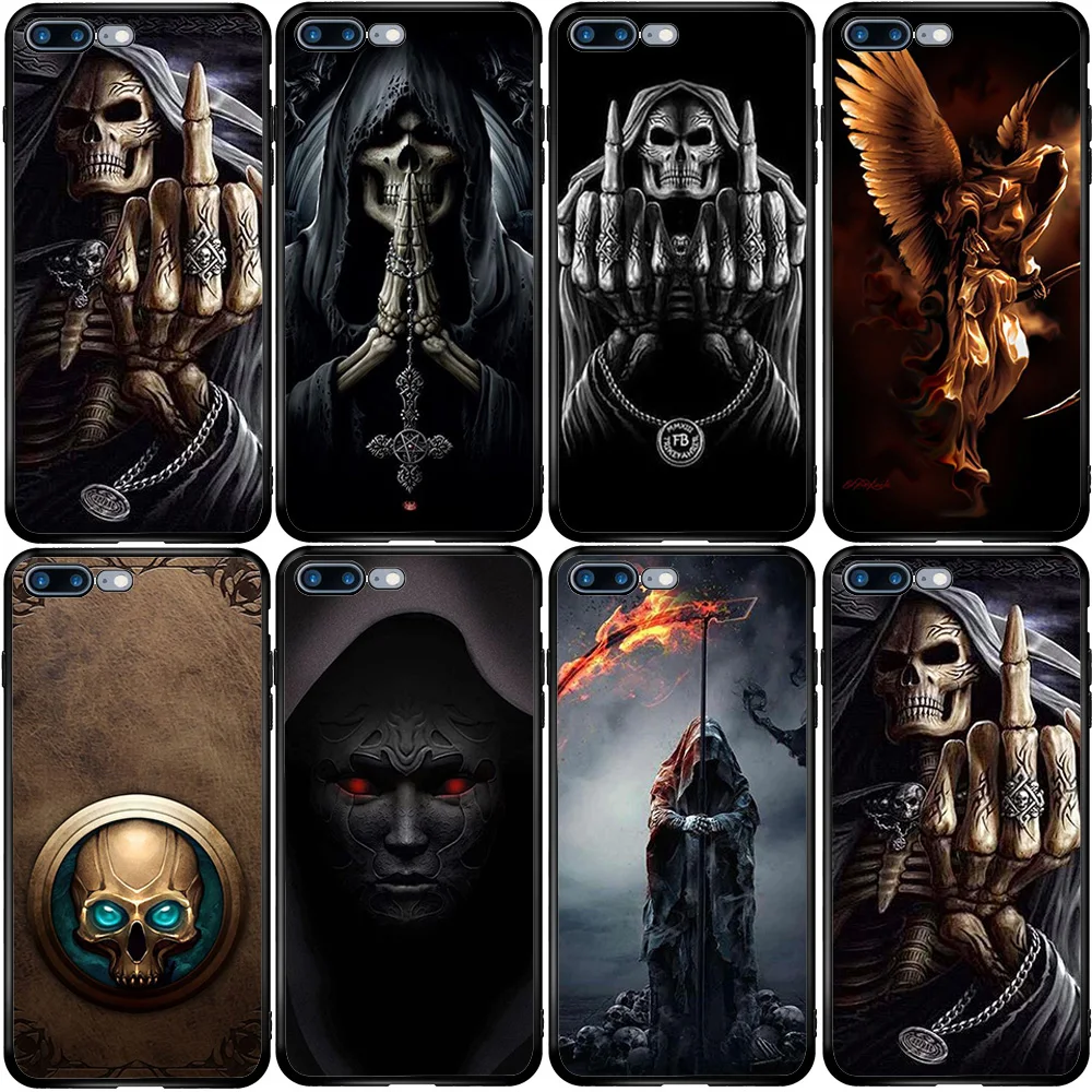 Cover Case for Huawei Honor 8 9 Y5 Y6 Y7 Y9 P Smart Z Prime Pro 2017 2018 2019 2020 Скелет в виде черепа|Бамперы| |