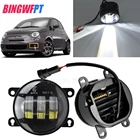 2 шт. 90 мм стайлинга автомобилей светодиодныеГалогенные Противотуманные фары, противотуманные фары 12 В для автомобиля F-iat 500 1.4L L4 2012 2013 2014 2015 H11