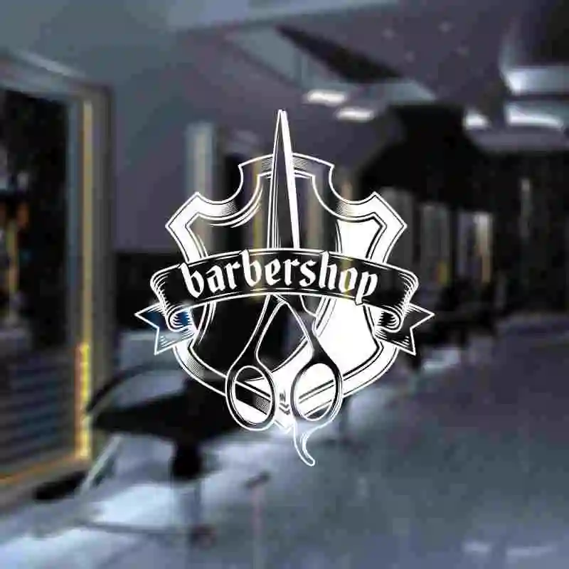 Парикмахерская наклейка на хлеб Виниловая стену украшение для окон стрижка