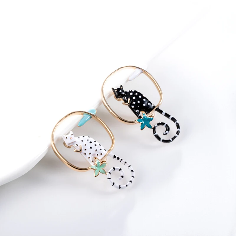 Модная эмалированная брошь в виде мультяшного кота булавка для сумки мужчин и