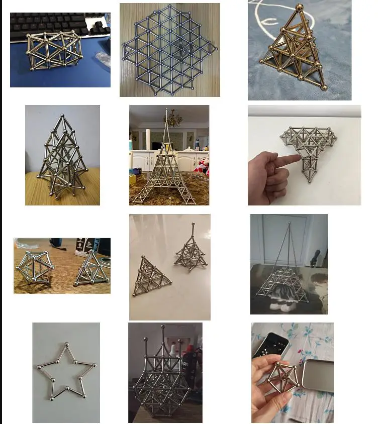 63 шт. Мини DIY строительные блоки Магнитная конструкция Магнитная палка и шары продукт головоломка игрушка для обучения и обучения