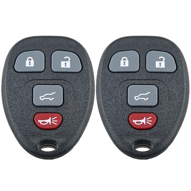 

2pcs 315Mhz 3+1 Buttons Black Car Remote Key Fob OUC60270 OUC60221 Fit for Chevy Silverado Traverse Avalanche Equinox Express