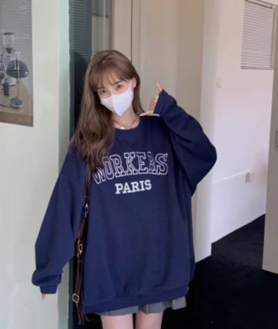 

Женский осенний свитер с принтом букв в Корейском стиле