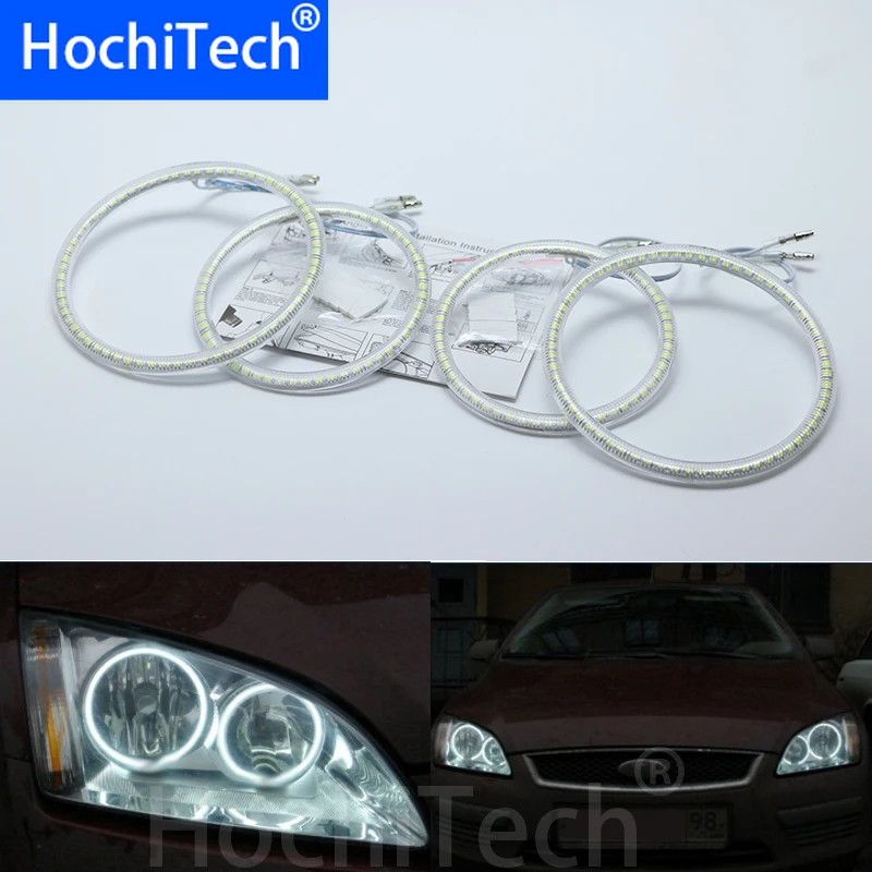 

Ultra bright SMD white LED angel eyes halo ring kit daytime running light DRL For Ford Focus II Mk2 2004-2008 Car Styling