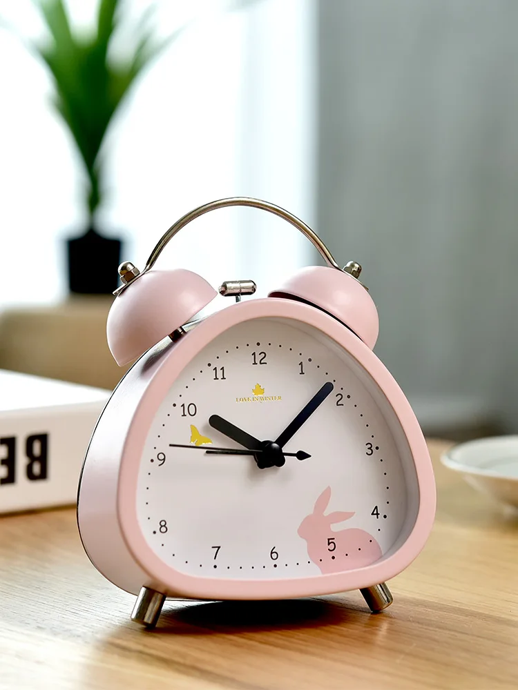 

Настольные Мультяшные маленькие часы-будильник прикроватные беззвучные креативные часы