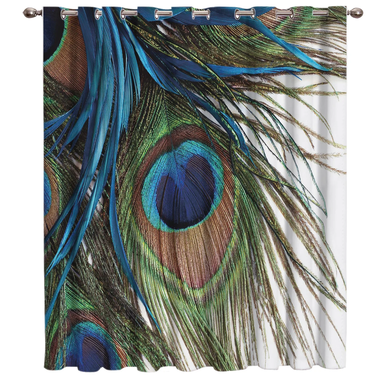 Художественные шторы с павлиньими перьями занавески для гостиной спальни кухни