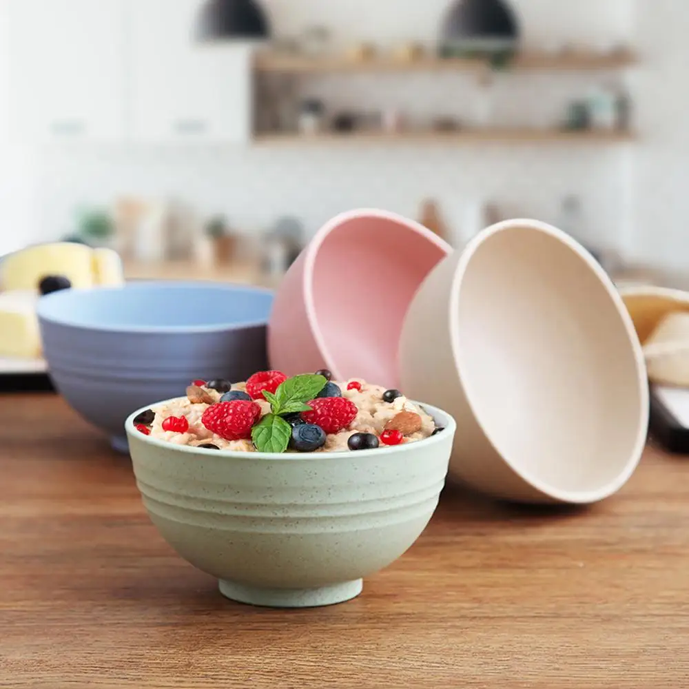 Набор пластиковых столовых приборов из пшеничной соломы 4 шт./многоразовая