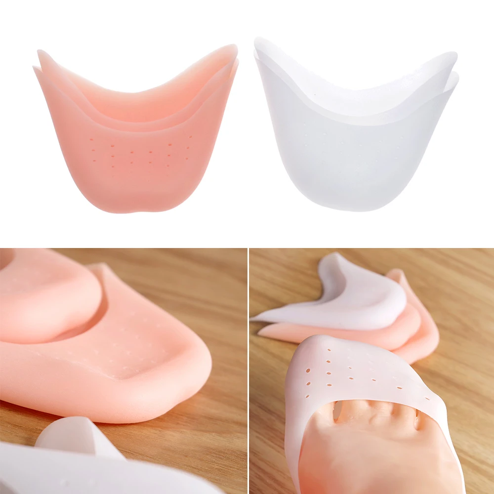 

1Pair Silicone Gel Dance Point Pads for Ballet Dancing Foot Tip Protector with Air Hole Breathable Sole Shock Absorbing Inserts