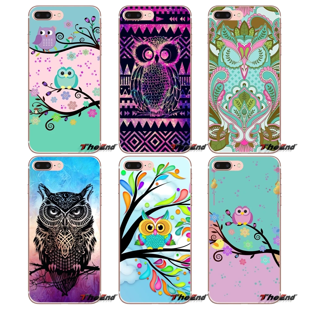 Прозрачные мягкие чехлы СОВА мотив для Apple IPhone X 4 4S 5 5S SE 5C 6 6s 7 8 плюс Plus 6S iphone 8plus |