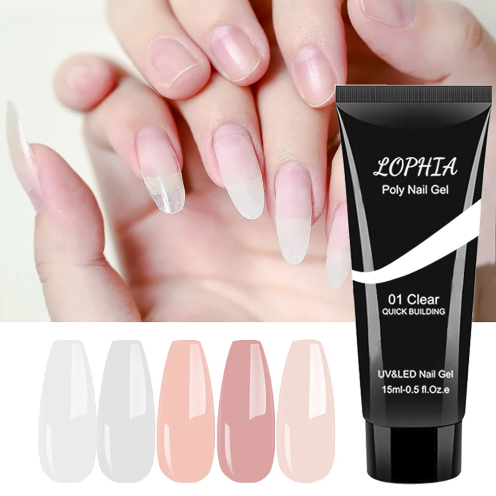 

15ml Poly Nail Gel Soft Pink Quick Builder Acrylic Gel For Manicure Nail Art Design Gel Nail Extension Nail Gel For Nails