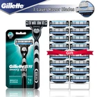 Бритва Gillette Mach 3 для мужчин, чехол для бритвы с лезвиями, кассеты для безопасного бритья лица, бритвы для бороды
