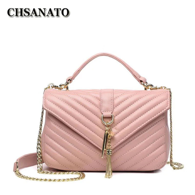 CHSANATO Для женщин известных Брендовая дизайнерская обувь 23 см сумка на цепочке