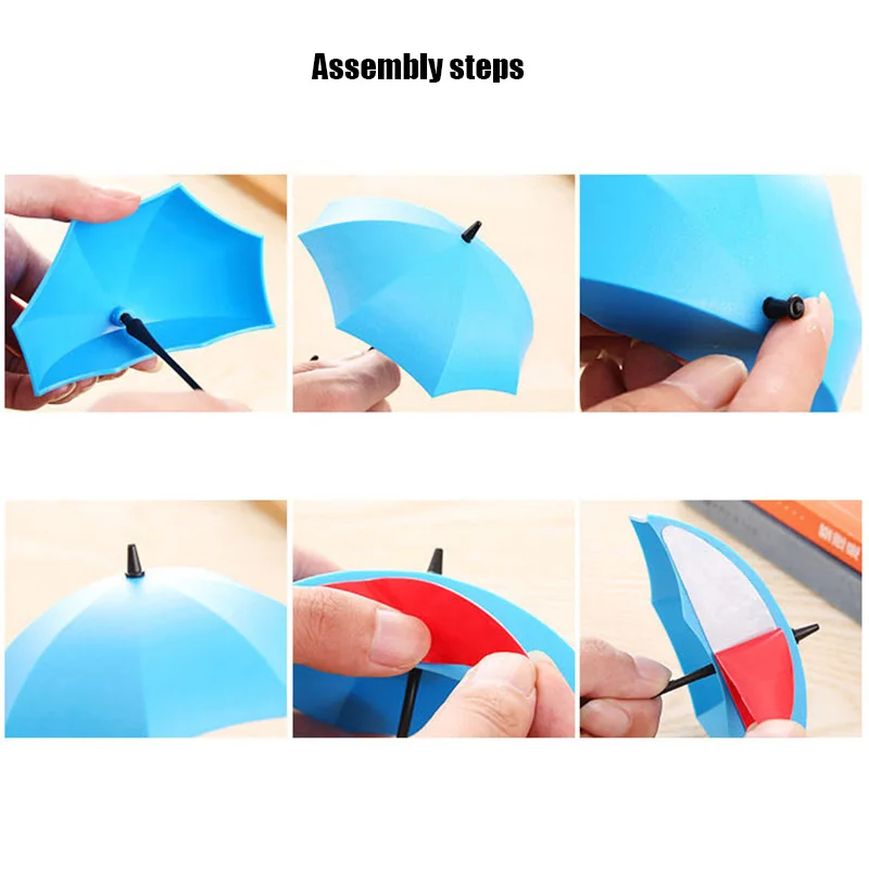 

Colorful Umbrella Wall Hook 3PCS Punch-free Universal Hanger Decorative Adhesive Hanging Gadget for Hat Keychain Storage ALI88