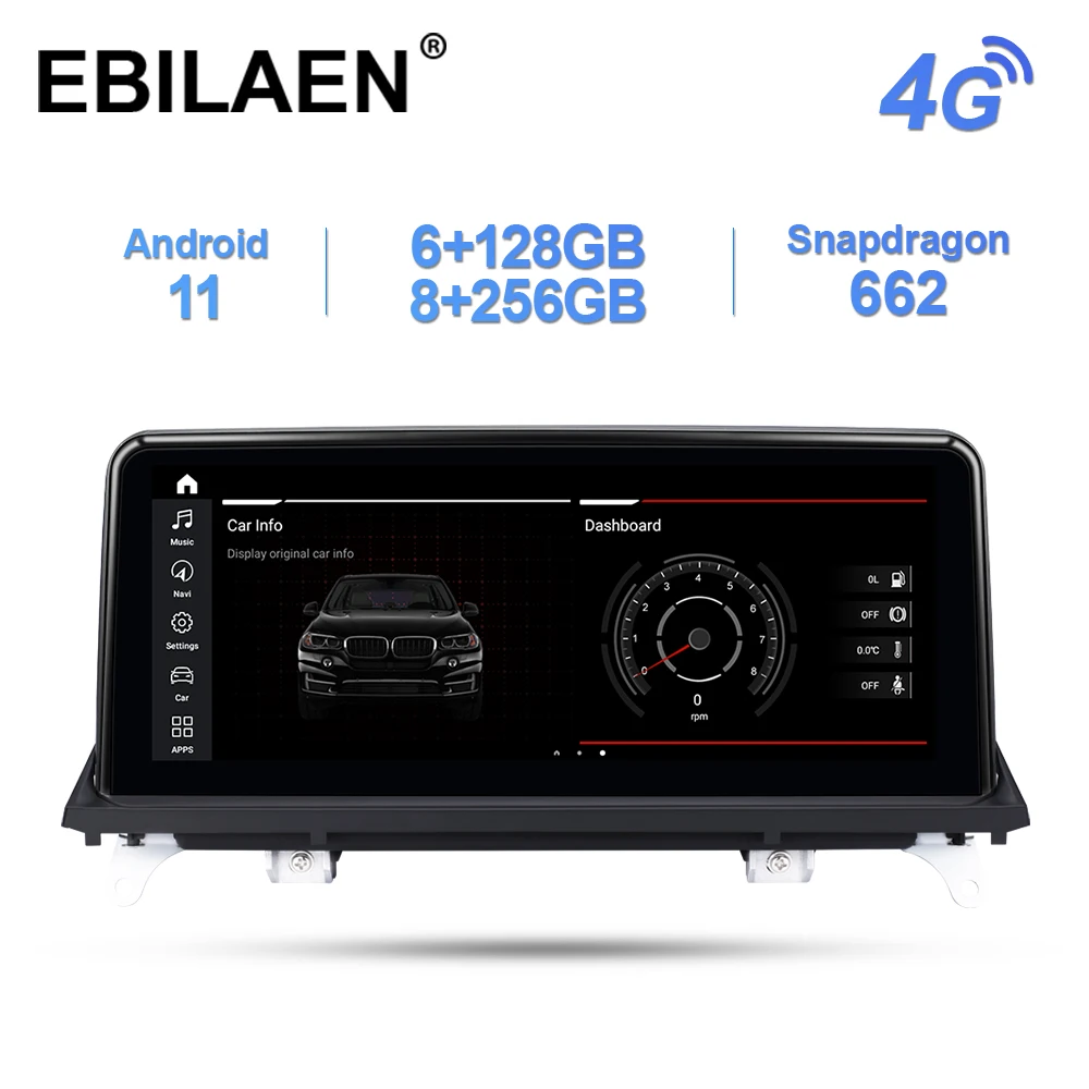 EBILAEN Автомобильный мультимедийный плеер Android 11 0 для BMW X5 E70/X6 E71 (2007-2013) система CCC/CIC