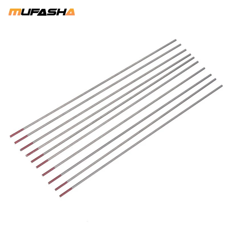 WT20 красные наконечники для заземления сварочные электроды Tig вольфрамовые 10 шт. в