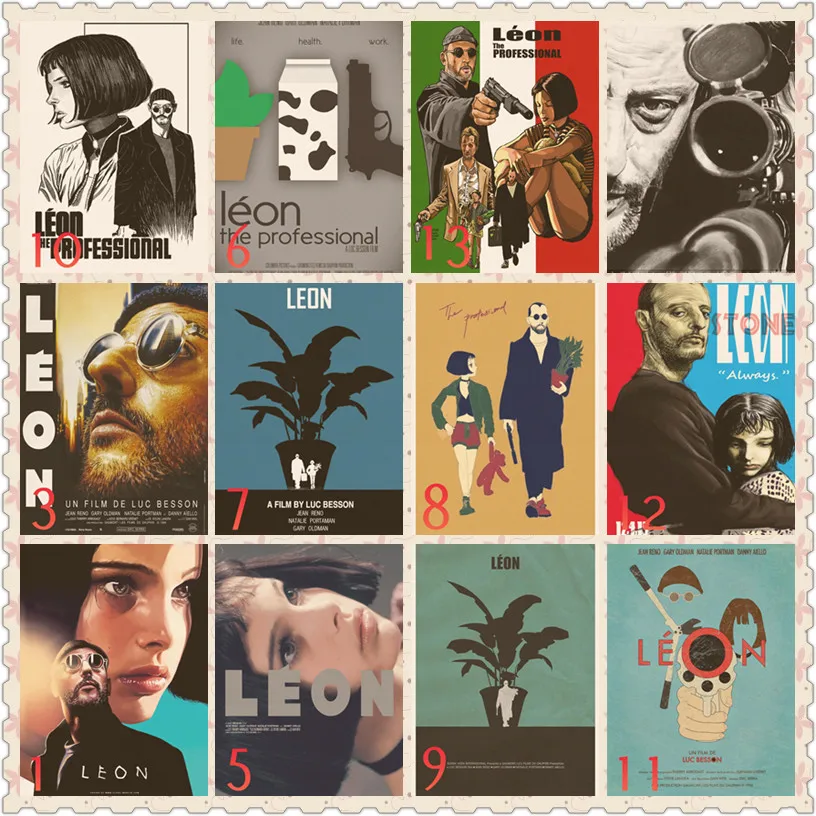 Leon The Professional LEON01 постер фильма плакат из крафт бумаги декоративная живопись