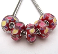 jgwg2992 5x 100 authenticity s925 sterling silver beads murano glass beads fit european charms bracelet diy jewelry lampwork