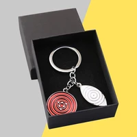 new keychain red round metal pendant key chain key ring fashion figure for men car bag women toy jewelry gift trinket