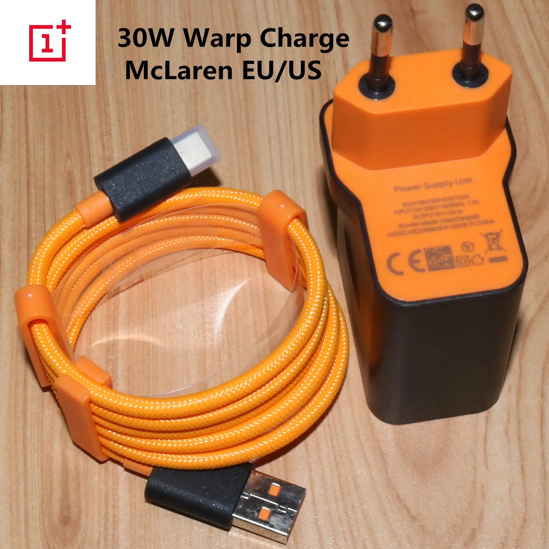 Зарядное устройство Oneplus 7t pro 30 Вт Warp для быстрой зарядки Mclaren 5 В/6 А с нейлоновым USB
