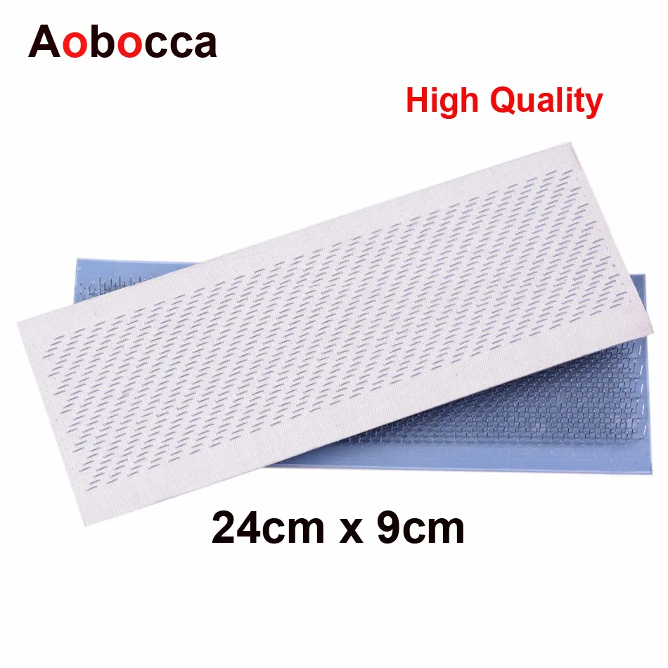 

Aobocca Professional Hair Drawing Mat Pu Skin Pad Holder 24cm x 9cm for Bulk Brazilian Indian Hair Extension Styling Tools