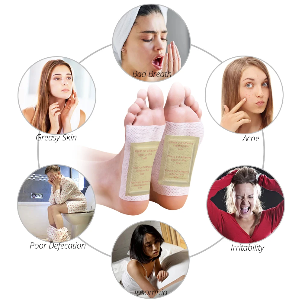 Пластырь Детокс для ног тела Очищающий удаления токсинов способствует сну 50 пар