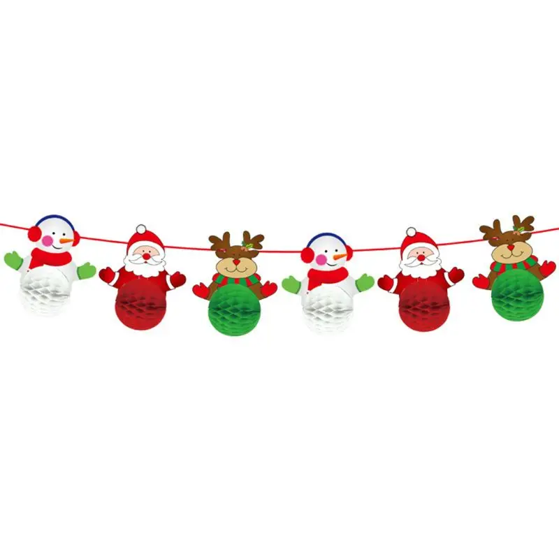 

Christmas Hanging Garland Paper Christmas Door Wall Window Hanging Decoration