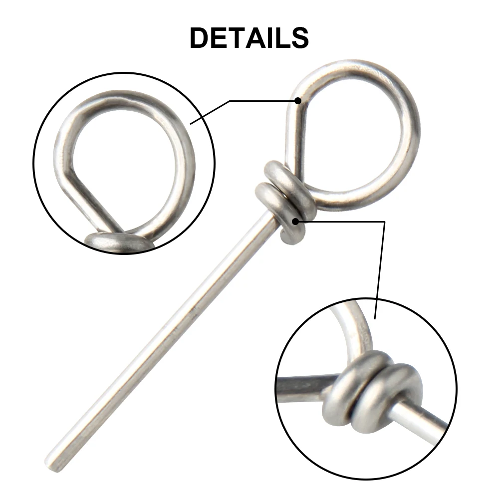 RoseWood 100pcs/lot Stinger Spike Finesse Stainless Steel soft bait Latch pin rigs Connector Needle Pins Hook Accessories | Спорт и