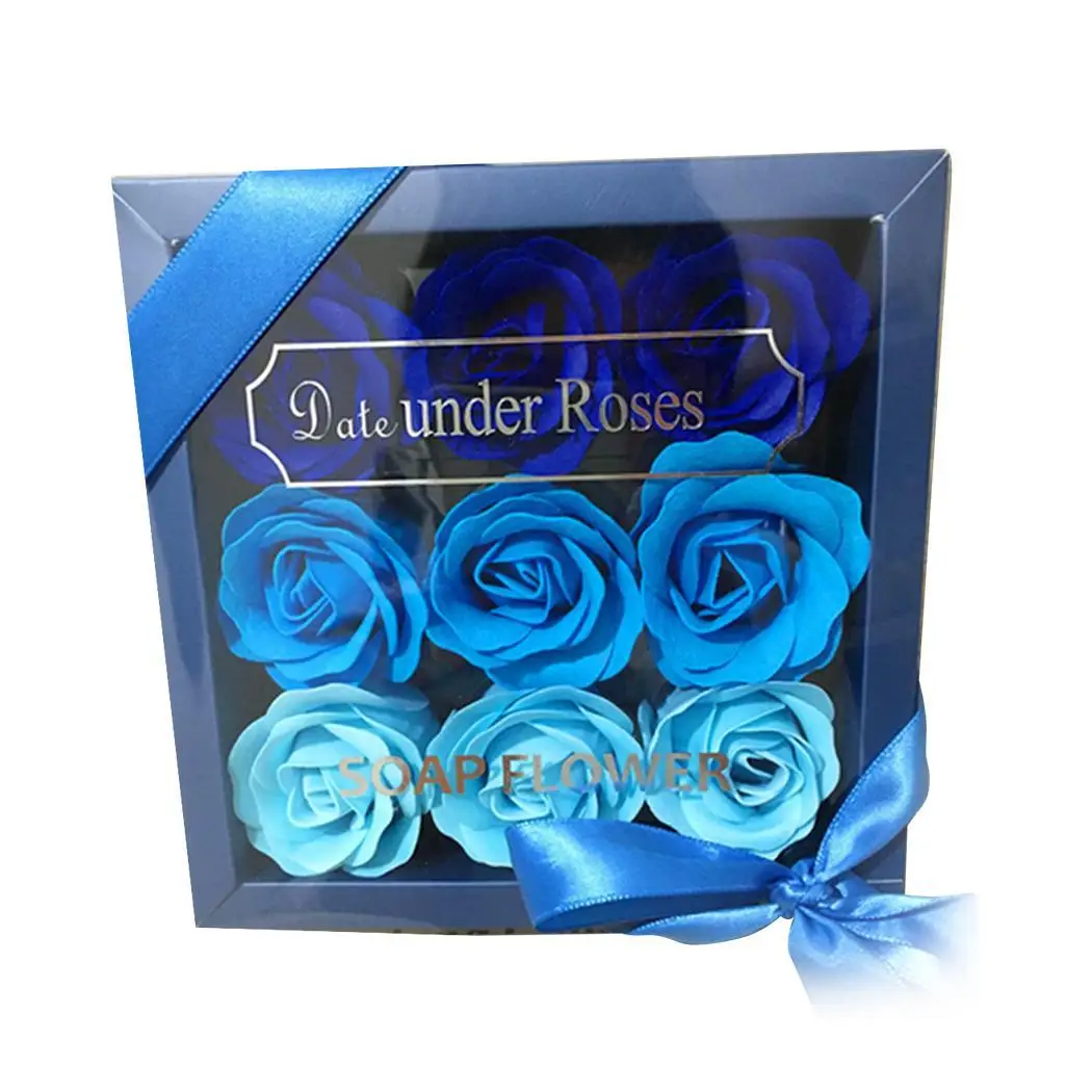 Подарок на день Святого Валентина 9 шт. ароматизированное мыло с сердечками цветы