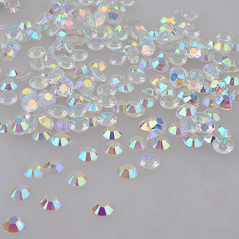 Resin AB Transparent Rhinestones Glass Nails Strass Diamonds Stone Nail Art Deco Accessories parts design a manicure | Красота и