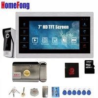 homefong video intercom for home door phone 1200tvl door monitor recorder system sdtf card supported ip65 waterproof rain cover