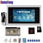 Видеодомофон Homefong, устройство для записи двери, 1200TVL, поддержка SDTF-карт, водонепроницаемый IP65